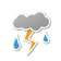 Orage faible ou modéré avec grêle